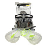 3m Mascarilla 6200 + Filtros 6003 Organicos Lentes + Tapones