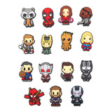 15 Pines Para Crocs Charms Jibz Avengers Spiderman Thor Hulk