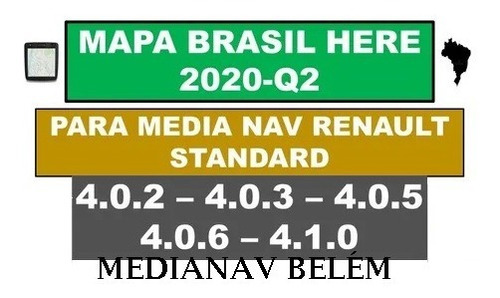 Atualização Mapa Brasil 2020 - Renault Media Nav Standard