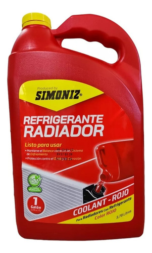 Galon Refrigerante Simoniz Radiador, Rojo/verde/azul-omi