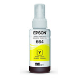 Tinta Para Impresora Epson T664120 Color Amarillo De 70 Ml