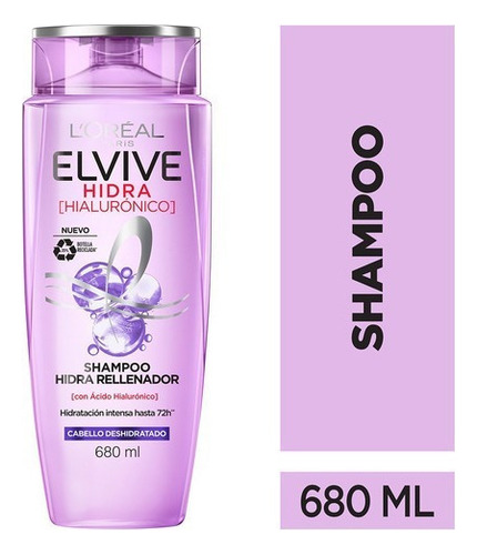  Shampoo Hidra Hialuronico L'oréal Elvive 680ml