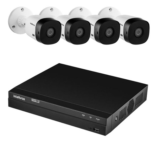 Dvr Gravador 4 Canais Mhdx 1104 - Intelbras + 4 Camera 1120 