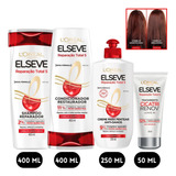 Kit Reparação Total 5 Elseve Leave-in Cicatri Renov Creme