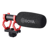 Microfono Mini-shotgun Camaras Celulares Boya By-bm2040 Color Negro