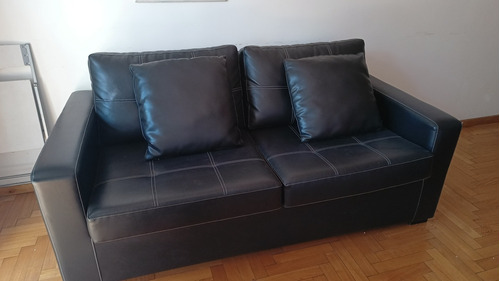 Excelente Sofá Cama Divanlito Kb Cuero Envio Solo Caba 