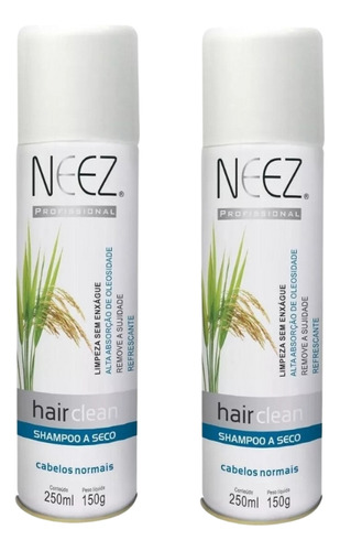 Shampoo A Seco Neez Cabelos Normais 250ml - Kit C/ 2un