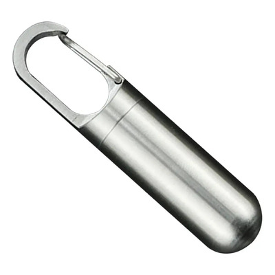 Pastillero Compacto Portabs De Llavero - Ideal Para Camping Color Plata | Meses sin interés