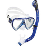 Combo Buceo Cressi Icarus & Orion Dry Clear/ Azul