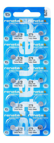 10 Pilhas Baterias 379 Relógio 1.55v Renata Original Sr521s 