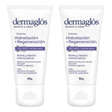  Crema Hidratante Para Manos Dermaglós Hidratación Inmediata Hidratacion + Regeneracion En Tubo 50g Neutro - Pack X 2 Unidades 