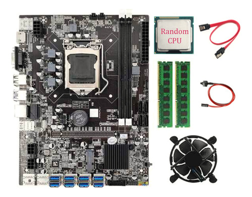 Placa Base Minera B75 Btc Lga1155, Cpu Aleatoria 8xpcie Usb3