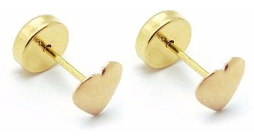 Aros Abridores De Oro 18k Ch Corazón 6mm Ch-751