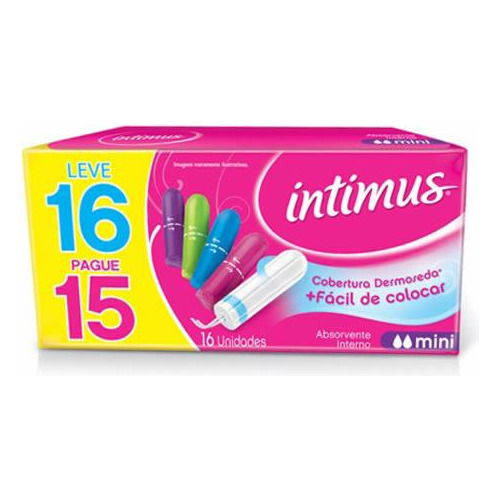 Absorvente Interno Intimus Mini Leve 16 Pague 15