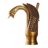 Canilla Cisne Monocomando Lavatorio Baño Grifo Bronce Viejo