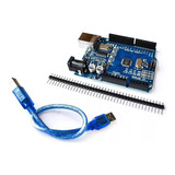 Placa Compatível Arduino Uno Atmega328 Smd + Cabo Usb