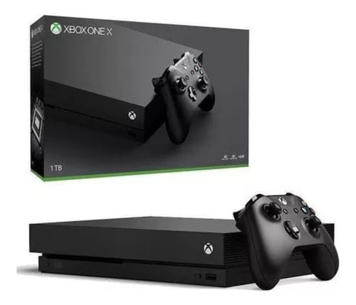 Xbox One X 4k 1tb Microsoft - Preto