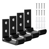 Gancho De Pared Plegable Negro, 4 Ganchos Plegables Para Col