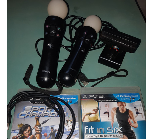 Kit Move Sony Playstation 3 Ps3, Camara 2 Mandos 2 Juegos