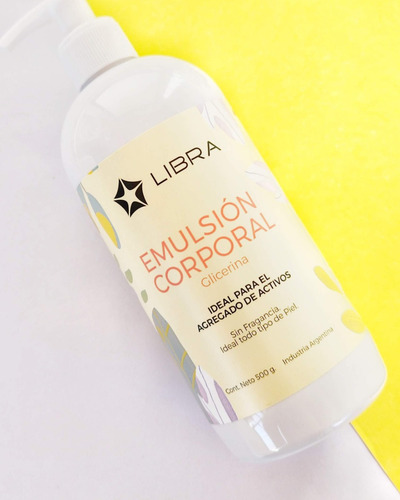 Libra Emulsion Corporal Glicerina Base Neutra 500g Bella Dm