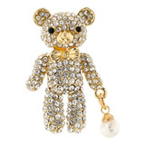 Broche Prendedor Osito Teddy Brillante Para Ropa Mujer Gorra