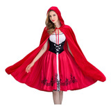 Capa De Halloween Disfraz De Caperucita Roja Para Mujer