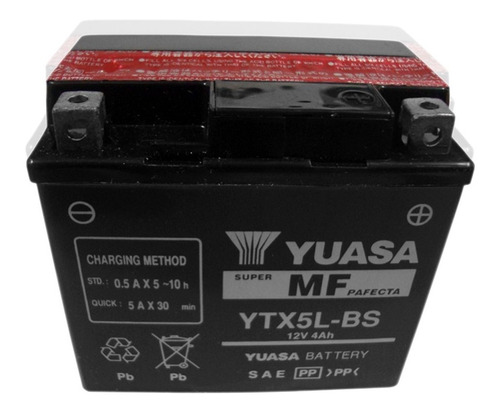 Bateria Yuasa Ytx5l Bs Ytx5lbs Ytz6v Gel Biz 125 - Fas Motos