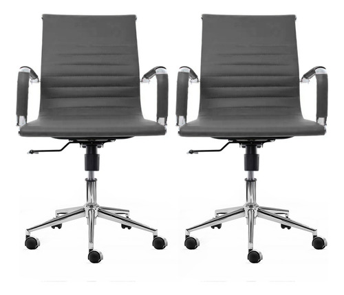 2 Cadeiras Secretária Bestchair Esteirinha Charles Eames Par