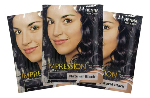 Henna Natural Tinte Cabello (3 Sobres) Sin Amoníaco 8colores