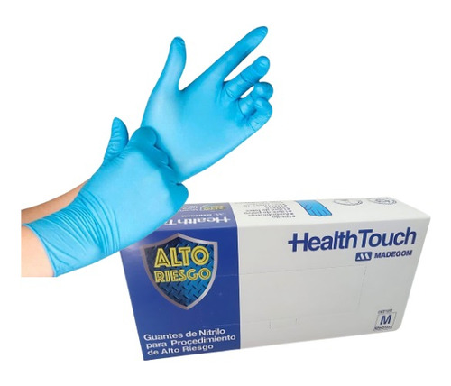 Guante Nitrilo Alto Riesgo Health Touch 30 Cm 50 Pares