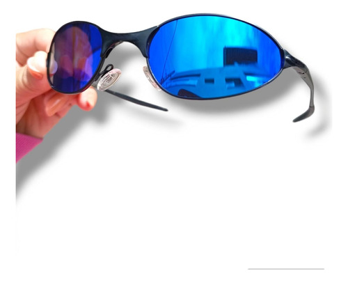 Óculos Juliet Wire 2.0 Carbon Lente Azul Royal