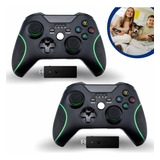 Kit 2 Controles Xbox One S Compatível Sem Fio Bluetooth Pc