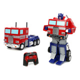 Vehículo De Control Remoto Transformers Optimus Prime Conver