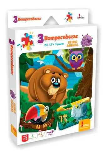 Puzzle Rompecabeza El Reino Animal Para Pintar X3 Bontus 727