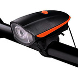 Luz Bici Delantera Led 250 Lumens + Bocina 140db Recargable