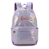 Mochila De Costas Escolar Barbie Metalizado Feminina