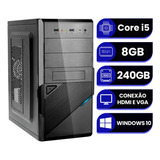 Pc Computador Cpu Intel I5 2400 + Ssd 240gb, 8gb Memória Ram