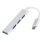 Hub Usb Tipo C 4 Puertos Adaptador Convertidor Otg Usb 3.0