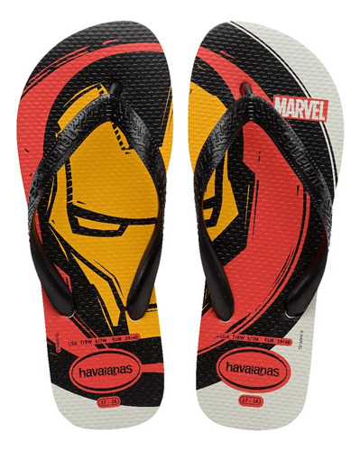 Chinelo Havaianas Infantil Marvel Hulk E Homem De Ferro