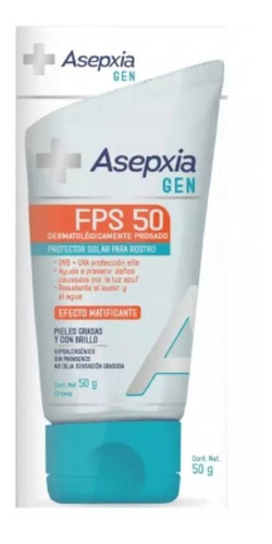 Asepxia Gen Protector Fps 50 Efecto Matificante 50gr