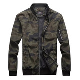 Camuflaje Chamarra Para Hombre Casual Slim Fit