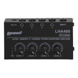 Amplificador De Fones Lexsen Lha400 Power Play 4 Canais P10 110v/220v