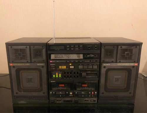 Mini Componente Equipo De Audio Sony Fh-55w Vintage - Raro