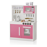 Mini Cozinha Perfeita Infantil Para Meninas Mdf Rosa/branco