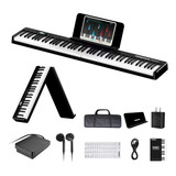 Piano Portátil Plegable, 88 Teclas Semiponderadas, Usb Midi