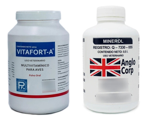 Vitafort A 1/2kg & Minerol 1lt &  Aves & Pollos & 