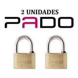 Pado Lt-t40 Cadeado Tetra 40mm Kit 2 Peças Latão Cor Dourado