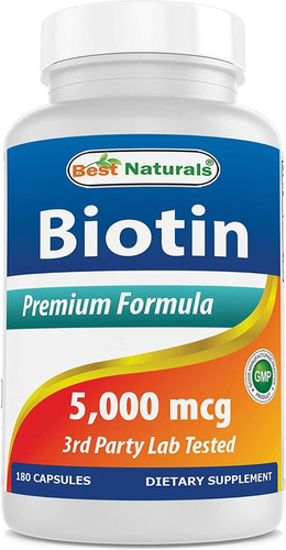 Best Naturals | Biotin | 5000mcg | 180 Capsules