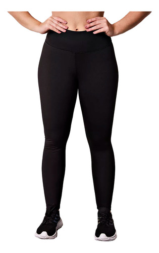 Legging Calça Feminina Preta Básica Treino Academia Cós Alto