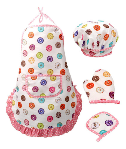 Conjunto De Disfraz De Chef Para Niños Gorro Donut Nuevo Cn